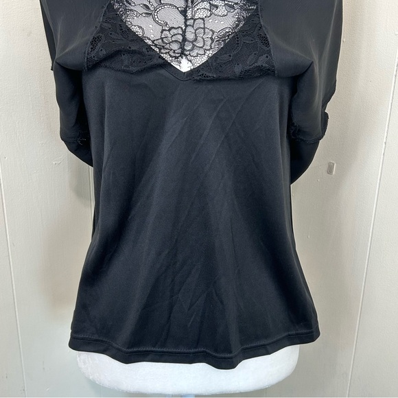 LOVE STITCH Basic Feminine Black Lace Camisole Top Size Small. - Picture 10 of 12